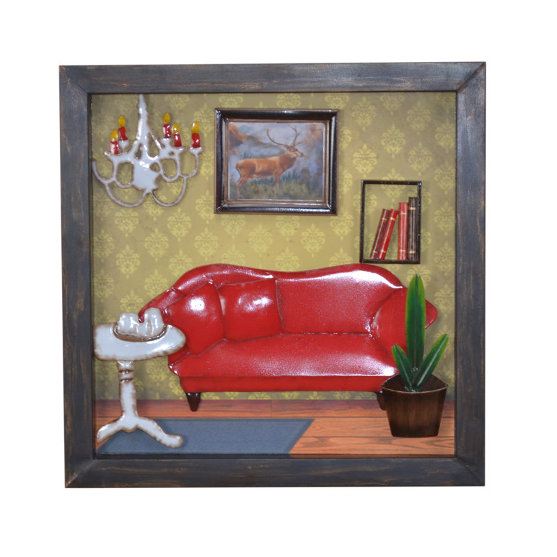 East Urban Home Metallbild Wohnzimmer | Wayfair.de